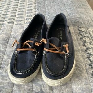 Sperry Navy Blue Canvas Boat Shoes